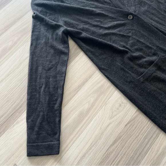 Eileen Fisher Gray  Long One Button Front Cardigan Size Medium - Picture 10 of 16